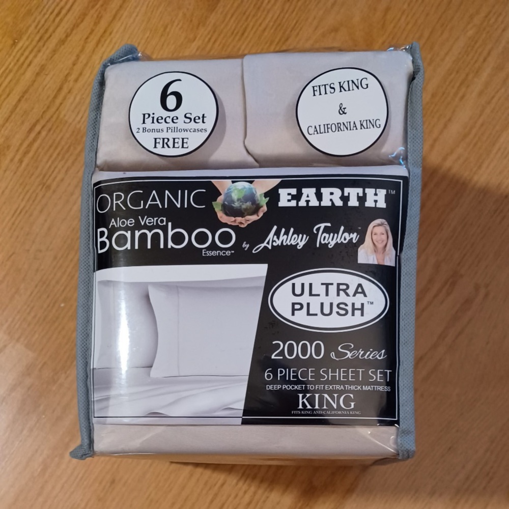 🆕 Ashley Taylor Organic Aloe Vera Bamboo 6-PC